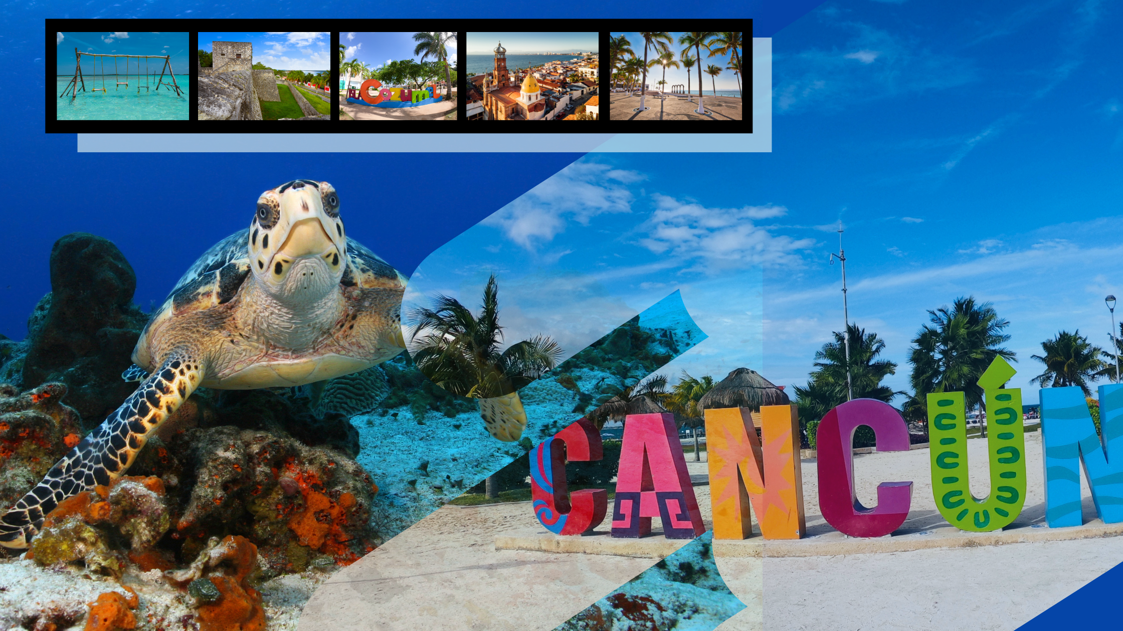 cancun travel agent collage