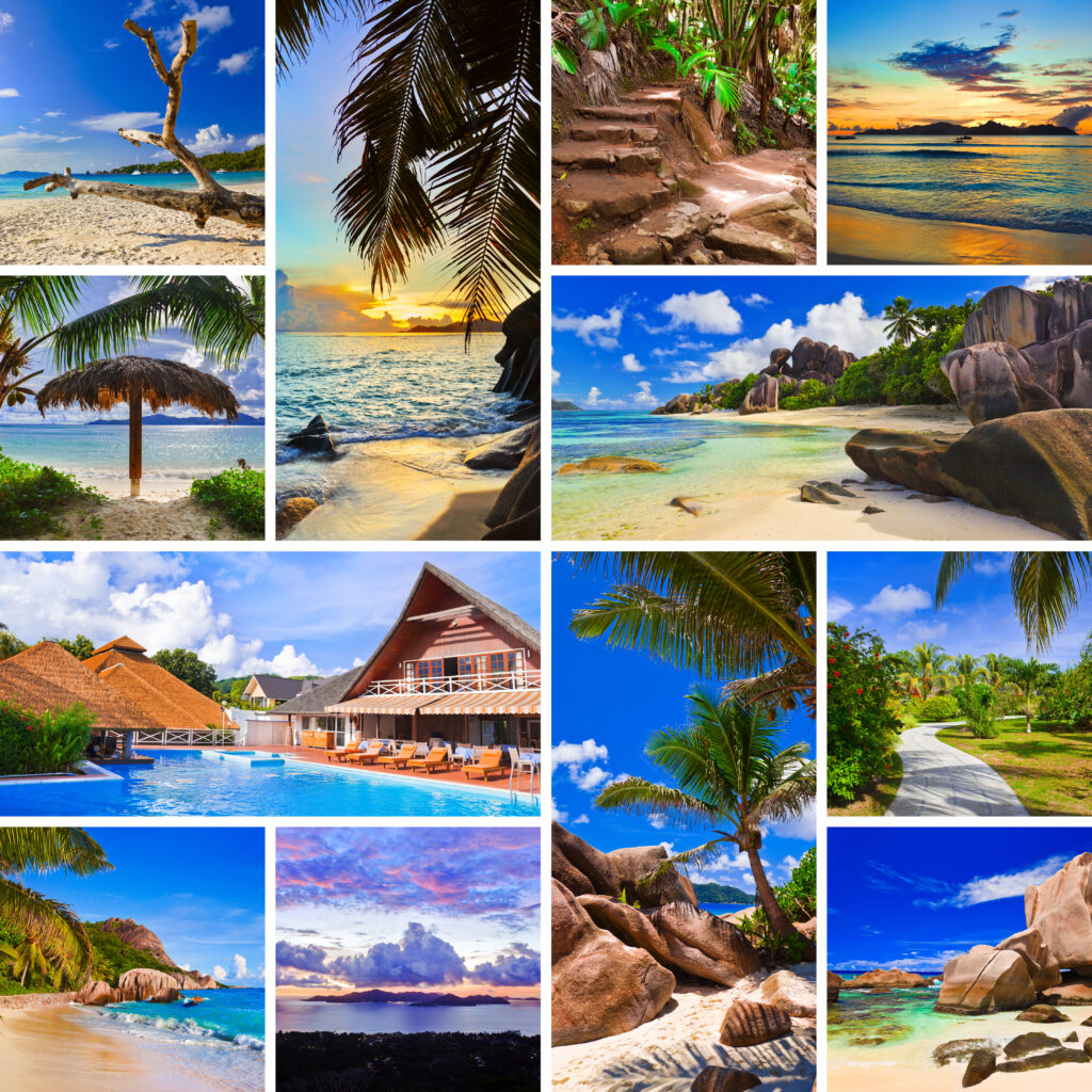 beach photo collage